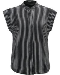Smart and Joy - Bi-Material Striped Shirt - Lyst