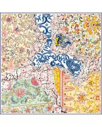 Wenzi - Tapestry Of Time Hand Painted Mulberry Silk Square Scarf - Lyst