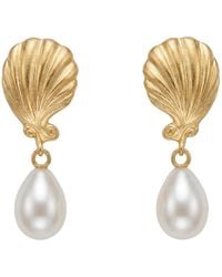 With Love Darling - Mini Paloma Pearl Earring - Lyst
