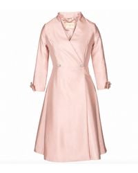 Santinni - Astor Silk Taffeta Dress Coat - Lyst