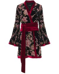 Lita Couture - Kimono Floral Print Dress - Lyst