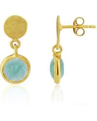 Auree - Salina Vermeil Disc & Amazonite Earrings - Lyst