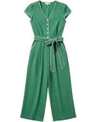 Louche - Marleen Blanket Stitch Linen Mix Jumpsuit - Lyst