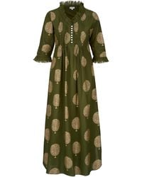 At Last - Cotton Annabel Maxi Dress - Lyst