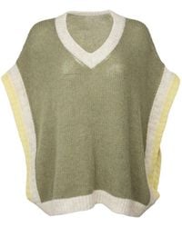 Saachi - Colorblock Knit Moss Sweater Vest - Lyst