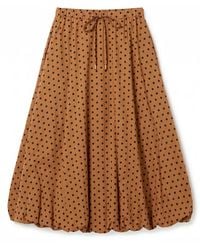 Louche - Dixie Spot Print Balloon Midi Skirt - Lyst