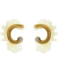 Gissa Bicalho - Neutrals Handmade Acrylic Earring Flower Ella Cream - Lyst