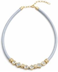 Saachi - Bling Charm Leather Light Necklace - Lyst