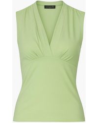 Conquista - Light Sleeveless V-Neck Fitted Top – Soft Viscose-Blend Fabric - Lyst