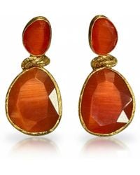 La Pluie Jewellery - Nodo Earrings Sunset Rust - Lyst
