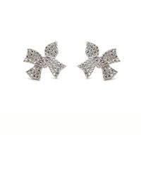 VicStoneNYC Fine Jewelry - Bold Cute Ribbon Stud Sterling Earrings - Lyst
