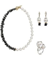 Farra - Timeless Tourmaline & Freshwater Pearls Necklace Set - Lyst