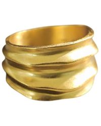 Janus Edinburgh - 18K Vermeil Sandwood Solid Thick Sterling Ring - Lyst