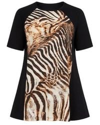Conquista - A Line Animal Print Top - Lyst