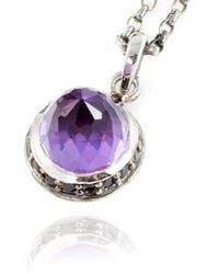 The Jewellery Store London - Istanbul Secret Amethyst And Spinel Pendant Necklace - Lyst