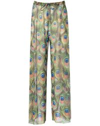 Rodasoleil Smart Swimwear - Tan-Through Mesh Lightweight Beach Pants Peacock Mayura - Lyst