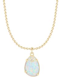 KAMARIA - Stella Opal Pendant Necklace With Star Charm - Lyst