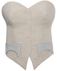 Vestiaire d'un Oiseau Libre - Neutrals Alpaca Wool Corset - Lyst