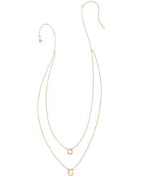 Heather Hawkins Jewelry - Two Tiny Gemstones Drape Necklace - Lyst
