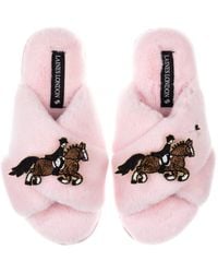 Laines London - Classic Laines Slippers With Dressage Horse Brooches - Lyst