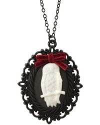 POPORCELAIN - Dark Romance Porcelain Owl Cameo Necklace - Lyst