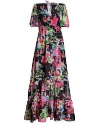 James Lakeland - Floral V-Neck Midi Dress - Lyst