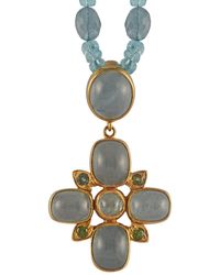 Emma Chapman Jewels - Bathsheba Aquamarine Cross Pendant - Lyst
