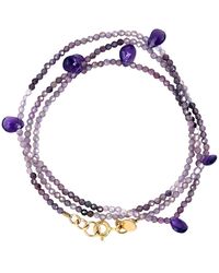 Lori Kaplan Design - Triple Wrap Shaded Spinel Amethyst Bracelet Or Necklace - Lyst