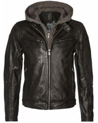 Mauritius - Removable Hood Leather Jacket Biko - Lyst