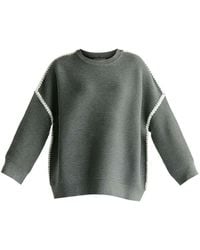 Paisie - Ribbed Jumper With Contrasting Embroidery - Lyst