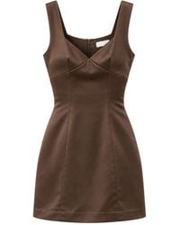 Belsize25 - Golden Time Dress – Heavyweight Satin Sweetheart Mini Dress - Lyst