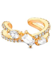 SALLY SKOUFIS - Baguette Ear Cuff With Made Diamonds - Lyst