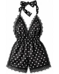 Noblesse Oblige - Luna Short Romper Polka Dot - Lyst
