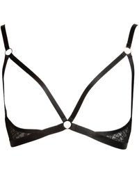 Something Wicked - Annabel Lace Harness Bra With No Cups - Lyst
