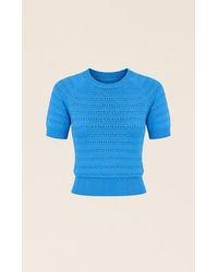 SACHA DRAKE - Eyelet Knit Top - Lyst