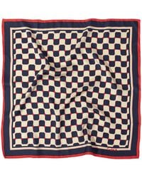 Lost Pattern - Checkerboard Silk Bandana - Lyst