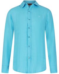 Maison Tangerine - Linen Shirt Aqua - Lyst