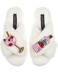 Laines London - Classic Laines Slippers With Gin & Fruit Glass Brooches - Lyst