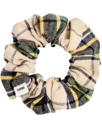 Cafide - Neutrals Tartan Scrunchie Hair Tie, Noa - Lyst