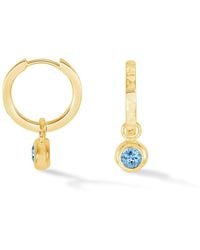 Dower & Hall - Topaz Hammered Huggie Hoops - Lyst