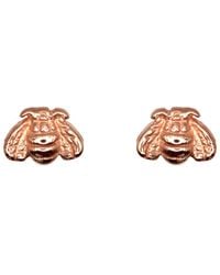VicStoneNYC Fine Jewelry - Tiny Cute Happy Bee Solid Earrings - Lyst