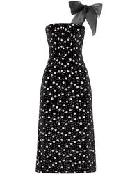 Zetaye - Lydia Sequin One Shoulder Bow Dress - Lyst