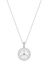 Seven Saints - Merkaba Star, Spiritual Ascension Necklace, Rhodium - Lyst