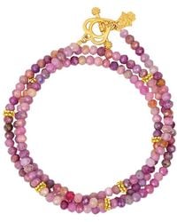 Karma and Luck - Ruby Heart Wrap Bracelet – Love & Passion Gemstone Jewelry – Bold Love - Lyst