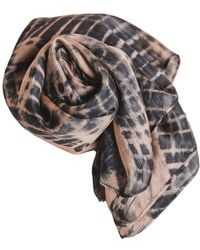 Silk and Bears - Natural Sand & Charcoal Mulberry Silk Scarf – Everyday & Gift Wrap - Lyst