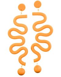By Chavelli - Tube Squiggles Dangly Statement Earrings - Lyst