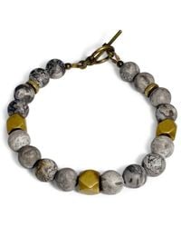 Rachel Nathan - Narrow: Matte Map Jasper Bracelet - Lyst