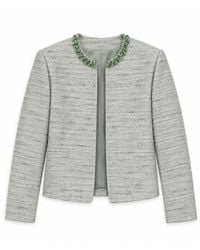 Stovaria - Hand-Embroidered Silk-Hemp Statement Jacket - Lyst