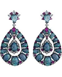 LÁTELITA London - Paloma Opal Drop Earrings Oxidised - Lyst