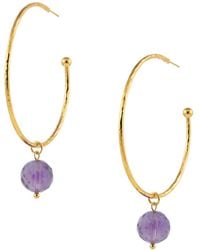 Jaredjamin - Medium Hooptastic Faceted Quartz Drop Hoop Earrings - Lyst